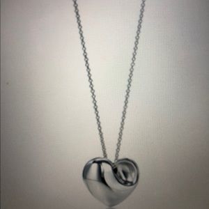Tiffany Full Heart Sterling Necklace Elsa Peretti